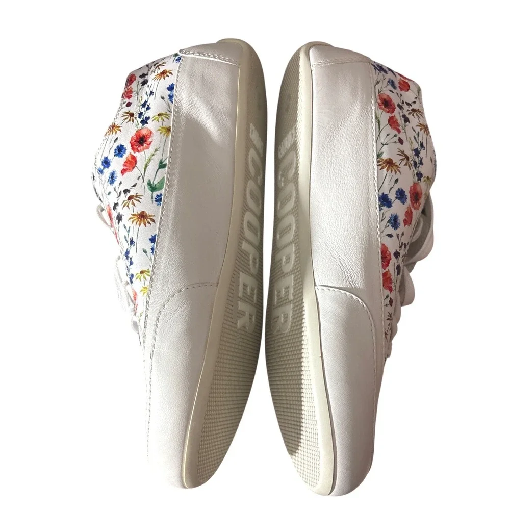 Candice Cooper Leather floral sneakers s  37 Beautiful !